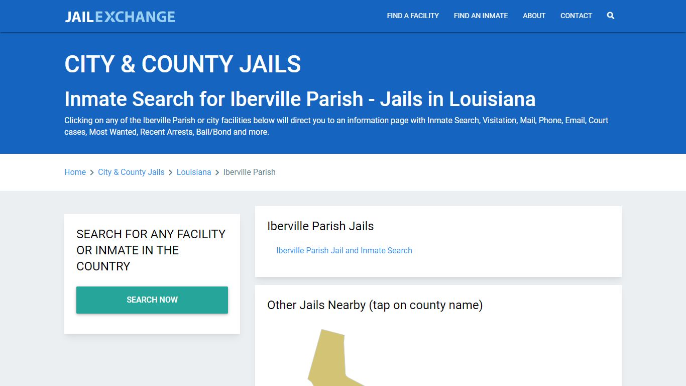 Inmate Search for Iberville Parish - Jails in Louisiana - Jail Exchange